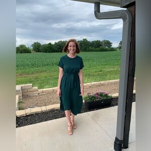 Dark green women’s dress. Size small. Roolee brand. Worn once.